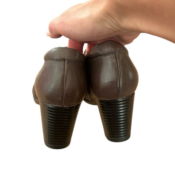 Clarks Bendables Brown Leather Promise Josie Booties Sz 7 - Picture 8 of 8